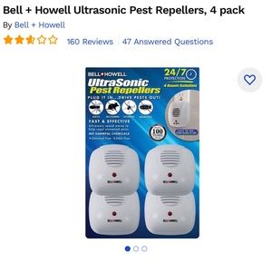 Bell and Howell Direct Plug In Ultrasonic Pest Repeller | ✋ 🪳  -4 pack